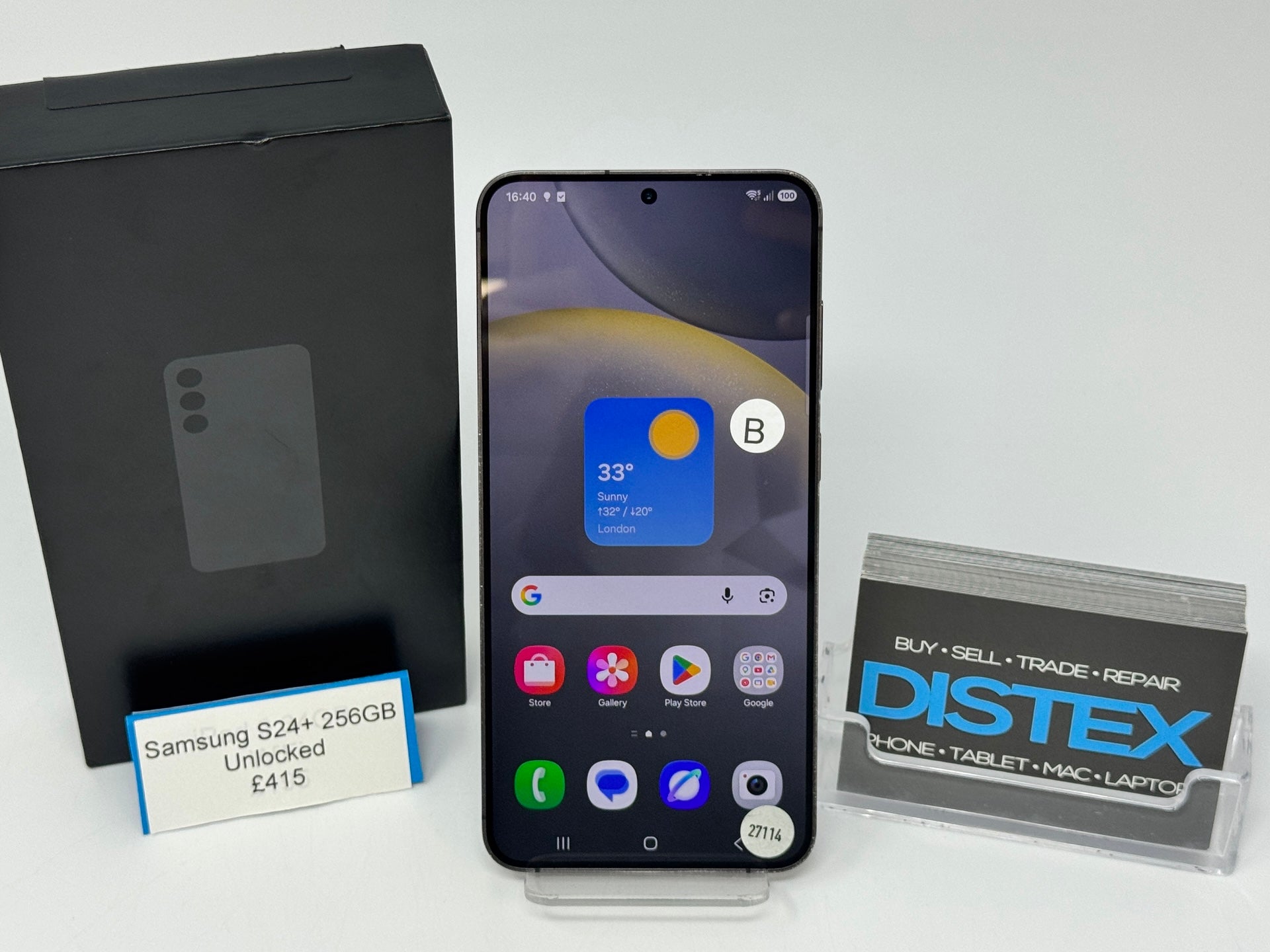 Samsung S24+ 256GB Unlocked Onyx Black (B) M27114