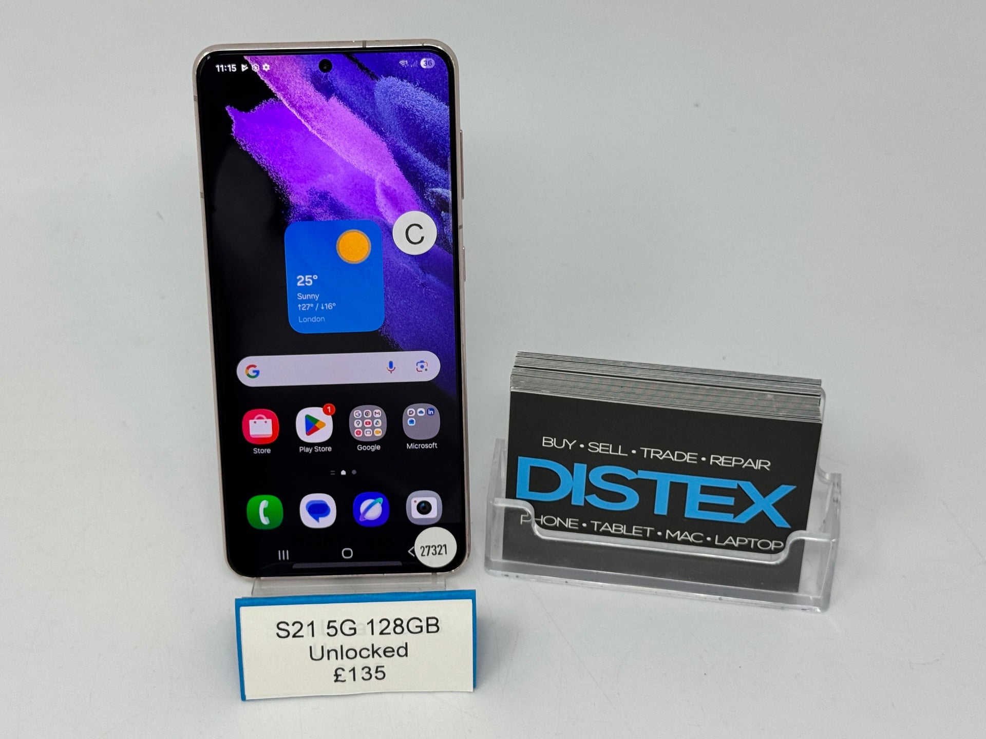 Samsung Galaxy S21 5G 128GB Unlocked Phantom Violet (C) M27321
