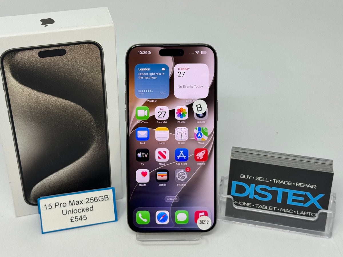 Apple iPhone 15 Pro Max 256GB Unlocked Natural Titanium (B) M28212