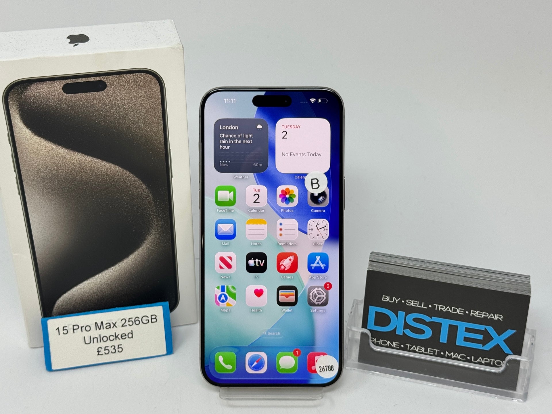 Apple iPhone 15 Pro Max 256GB Unlocked Natural Titanium (B) M26788