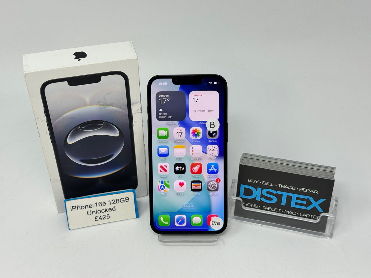 Apple iPhone 16e 128GB Unlocked Black (B) M27790
