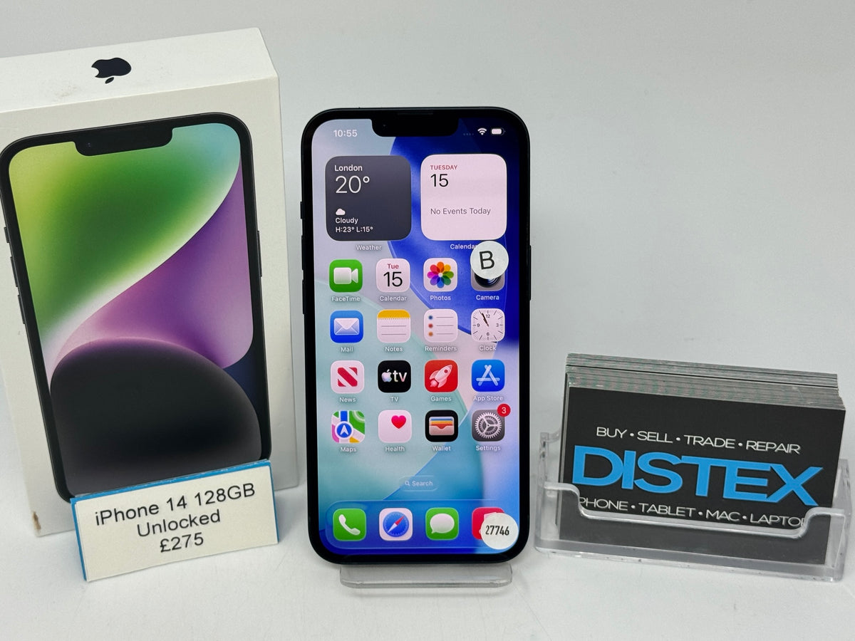Apple iPhone 14 128GB Unlocked Midnight (B) M27746