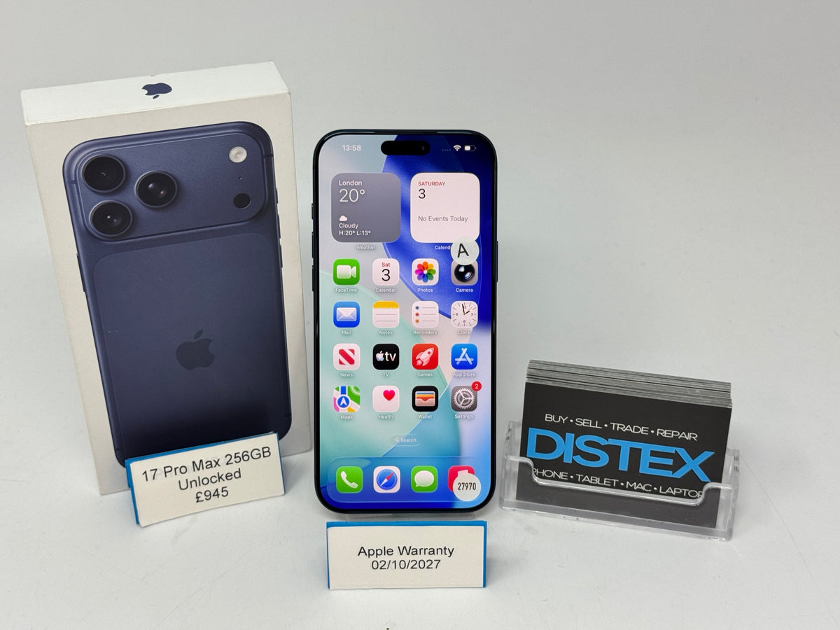 Apple iPhone 17 Pro Max 256GB Unlocked Blue (A) Apple Warranty 02/10/2027 M27970