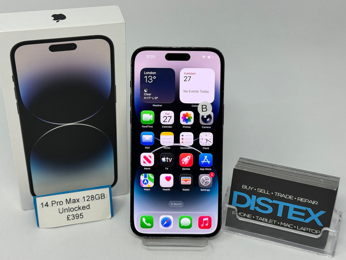 Apple iPhone 14 Pro Max 128GB Unlocked Space Black (B) M28211