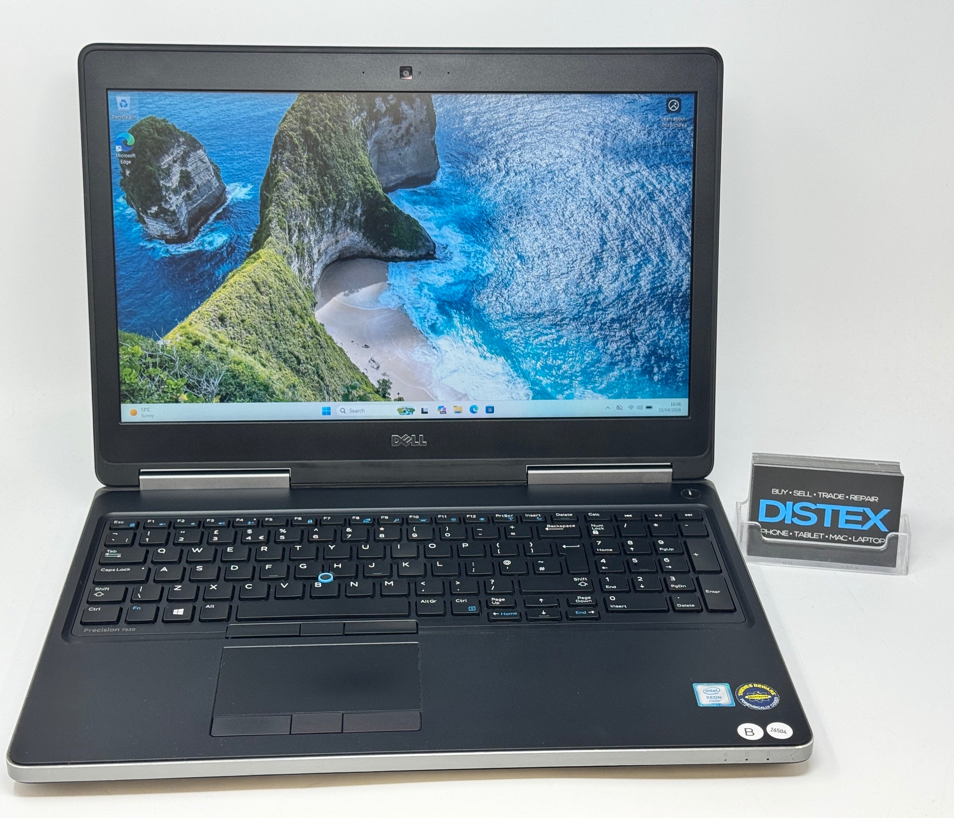 Dell Precision 7520 Intel Xeon E3-1505m 16GB RAM 512GB SSD NVIDIA Quadro M2200 Windows 11 (B) M26504