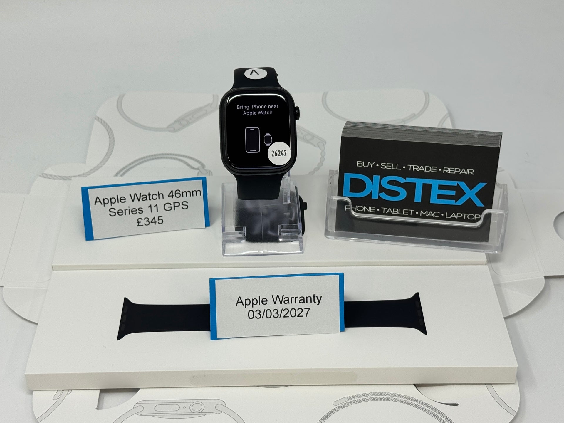 Apple Watch Series 11 46mm GPS Jet Black (A) Apple Warranty 03/03/2027 M26247