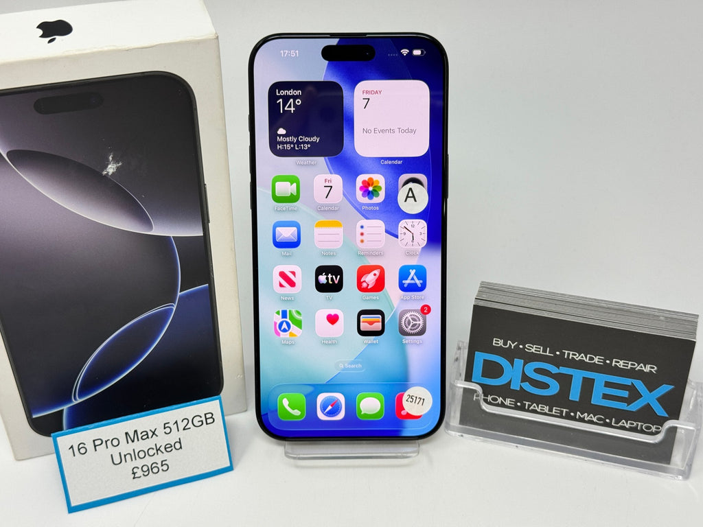 Apple iPhone 16 Pro Max 512GB Unlocked Black Titanium (A) M25171