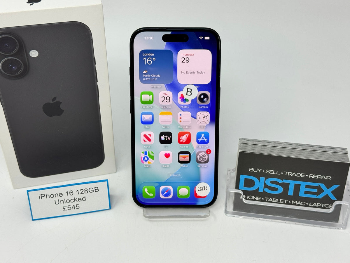 Apple iPhone 16 128GB Unlocked Black (B) M28276