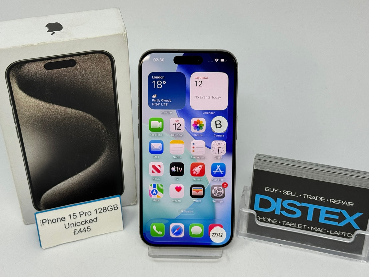 Apple iPhone 15 Pro 128GB Unlocked Natural Titanium (B) M27742