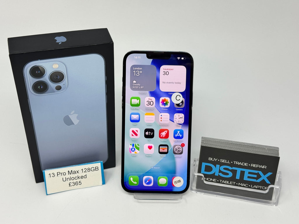 Apple iPhone 13 Pro Max 128GB Unlocked Sierra Blue (C) M25100