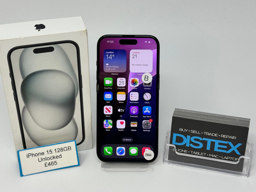 Apple iPhone 15 128GB Unlocked Black (B) M25044