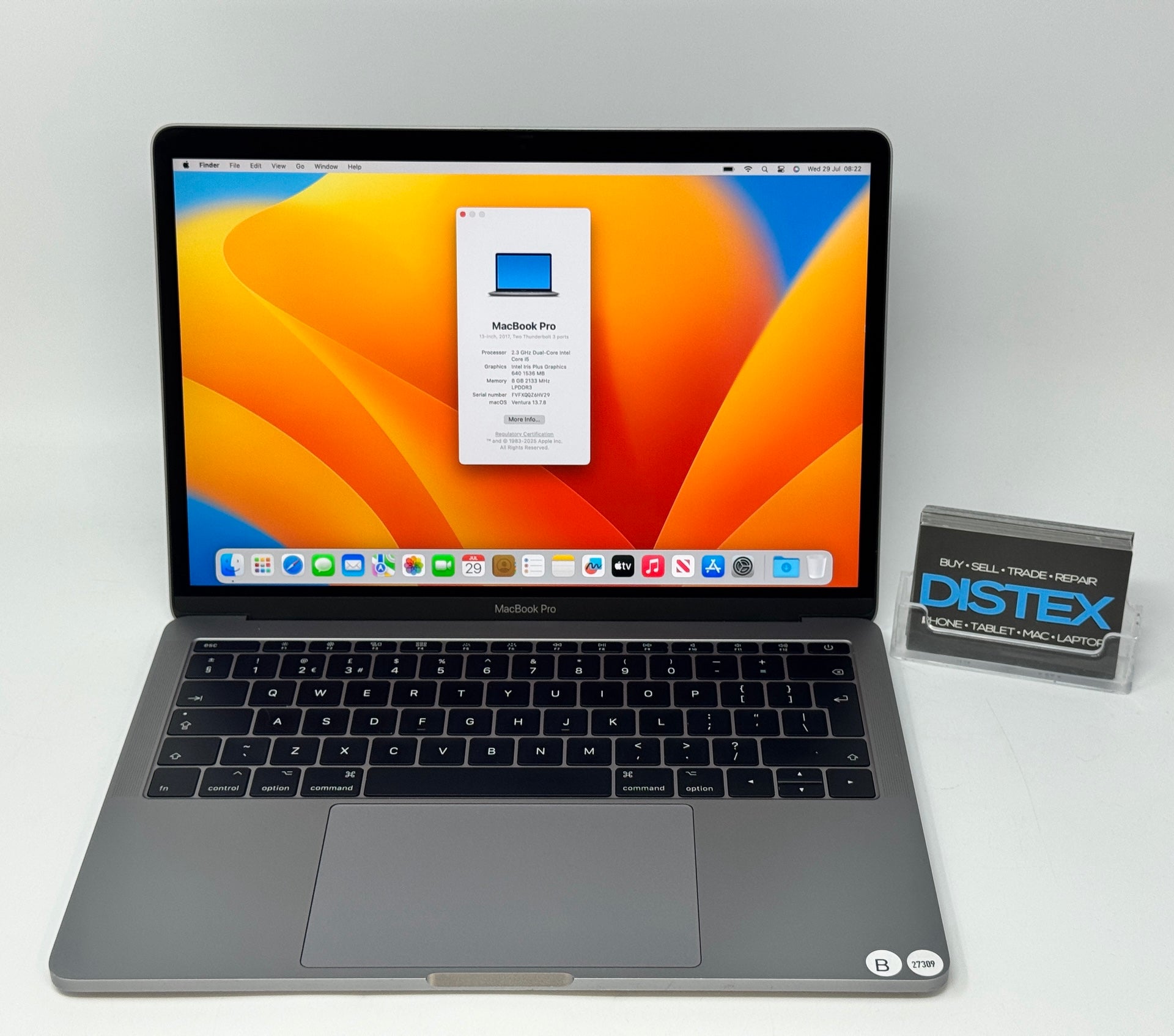 Apple MacBook Pro 2017 13" 8GB RAM 256GB SSD Intel Core i5 (B) M27309