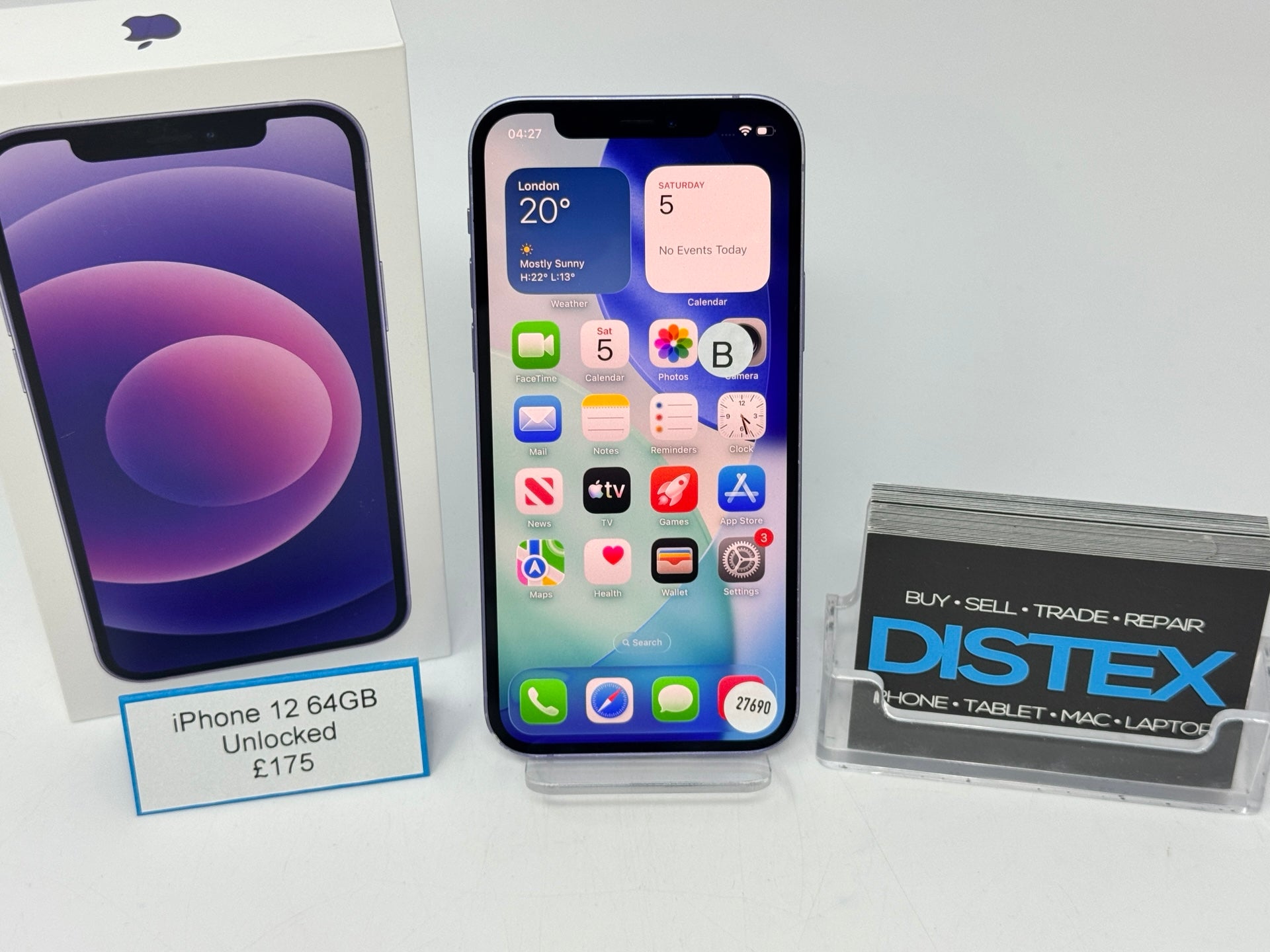 Apple iPhone 12 64GB Unlocked Purple (B) M27690