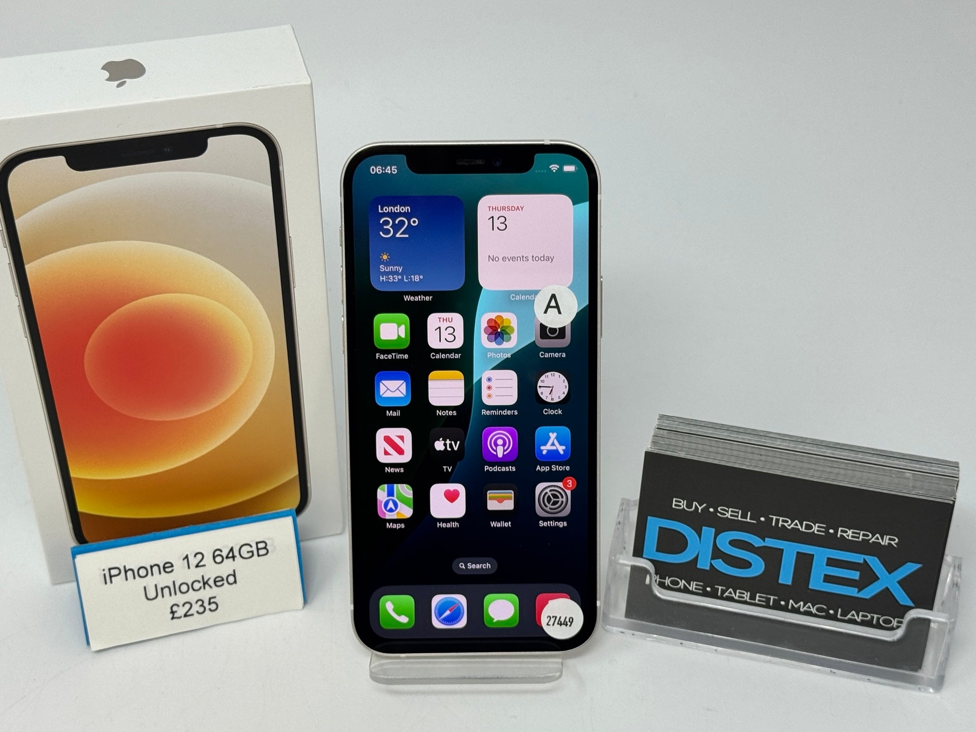 Apple iPhone 12 64GB Unlocked White (A) M27449