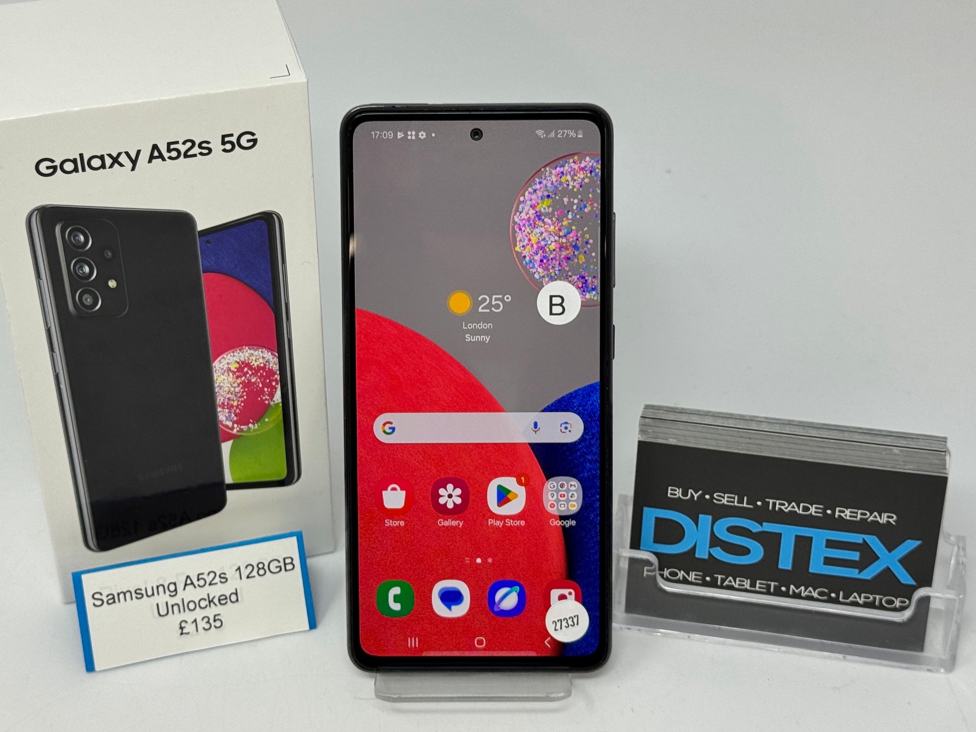 Samsung Galaxy A52s 5G 128GB Unlocked Awesome Black (B) M27337