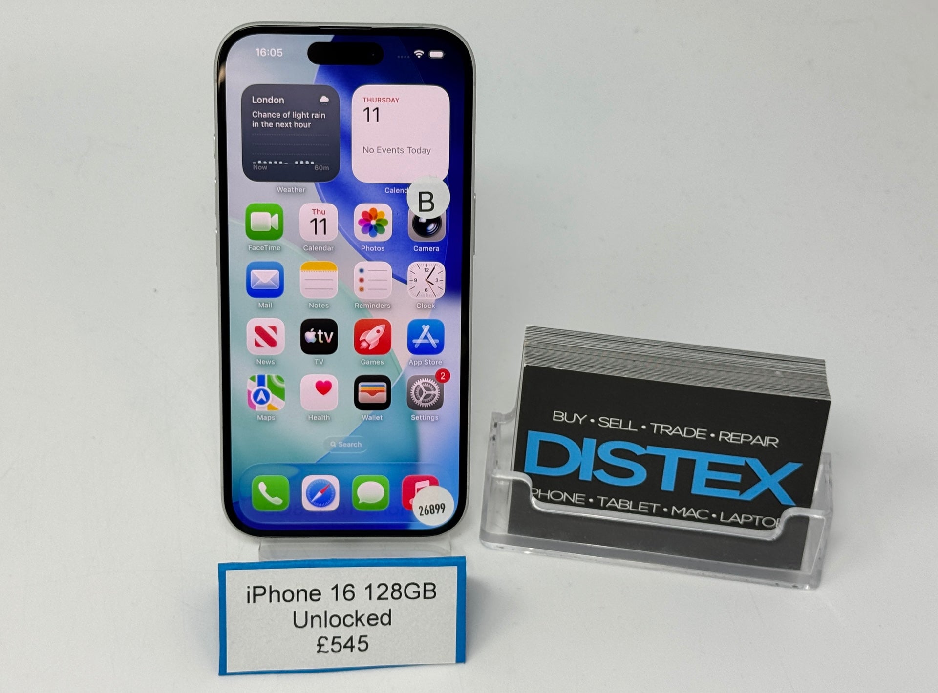 Apple iPhone 16 128GB Unlocked White (B) M26899