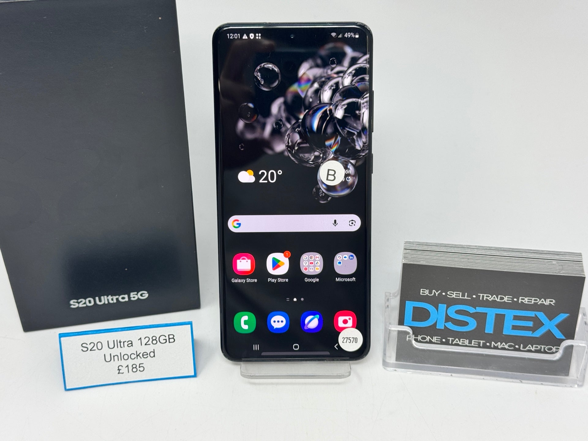 Samsung Galaxy S20 Ultra 5G 128GB Unlocked Cosmic Black (B) M27570