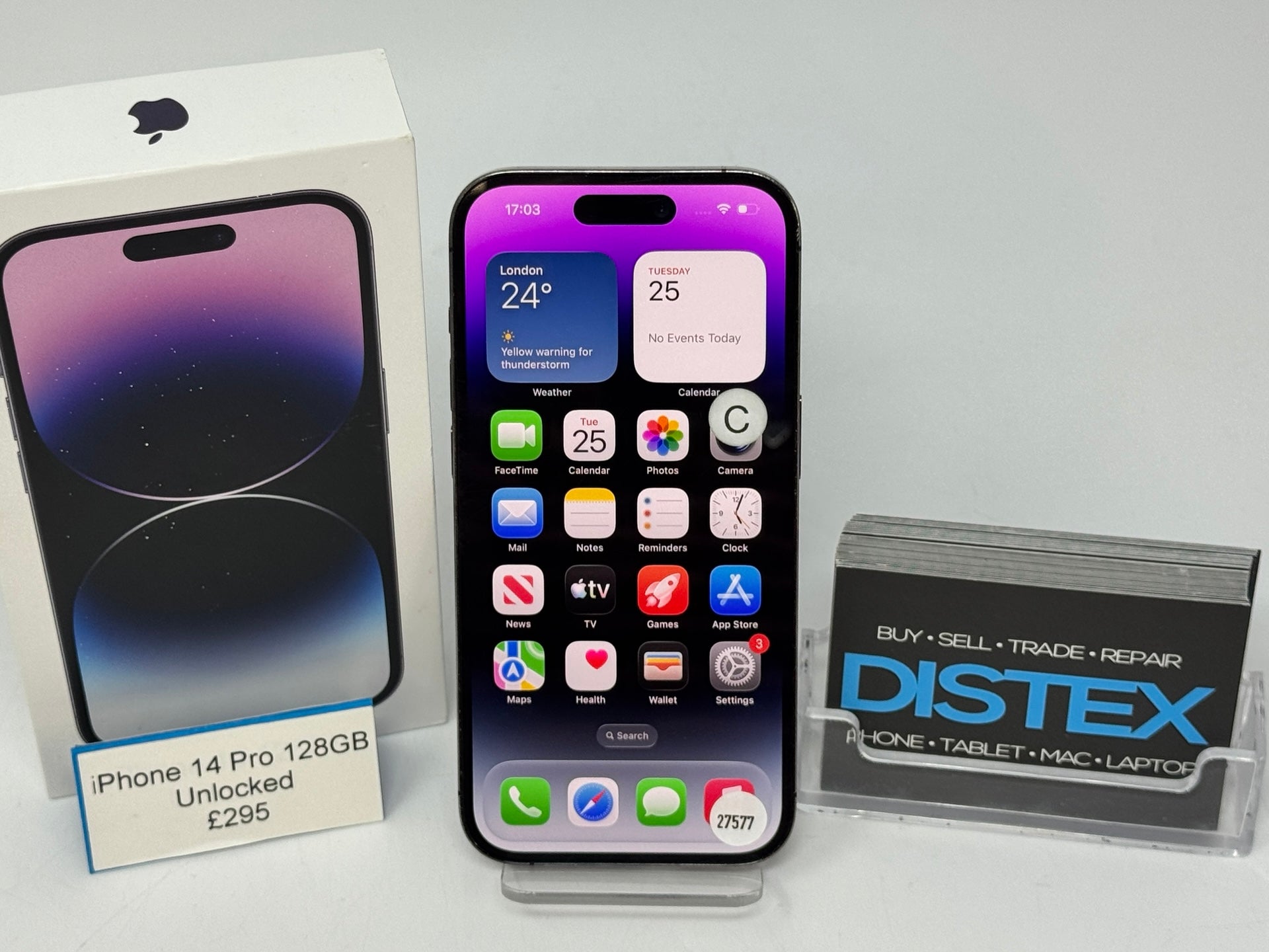 Apple iPhone 14 Pro 128GB Unlocked Deep Purple (C) M27577