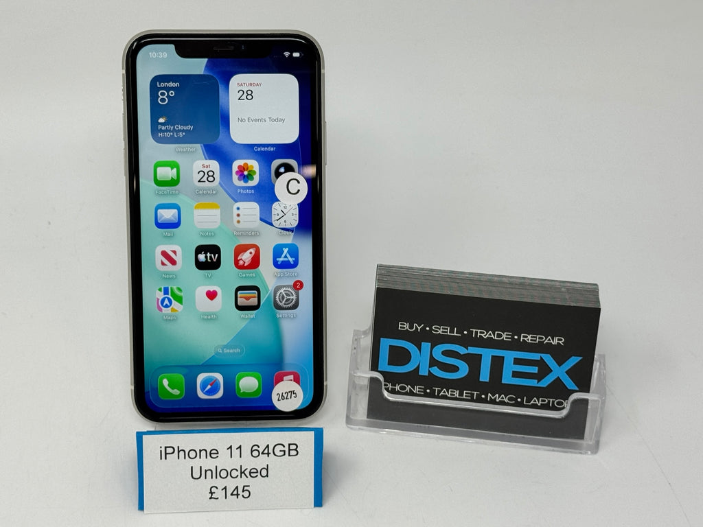 Apple iPhone 11 64GB Unlocked White (C) M26275 – Distex Ltd