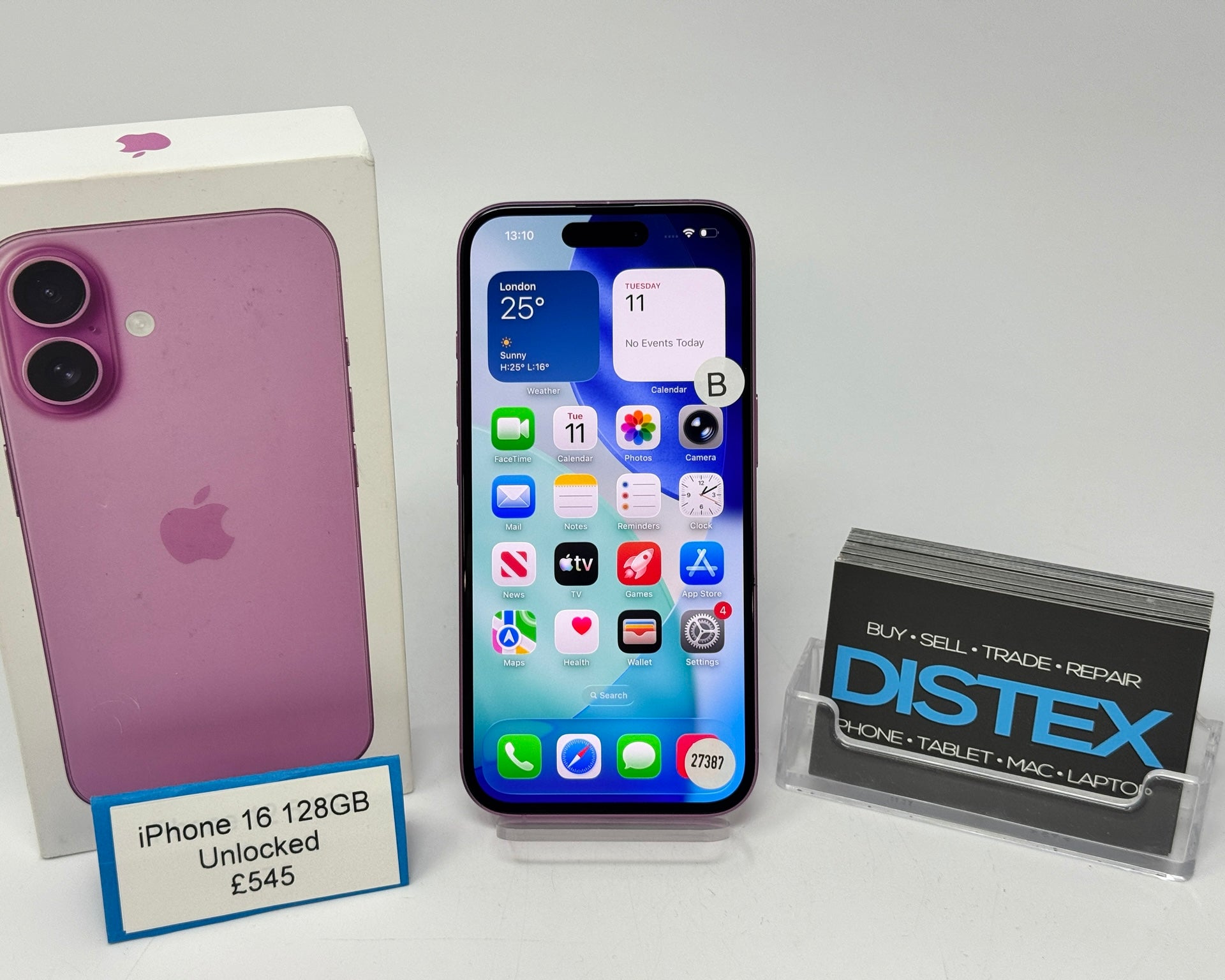 Apple iPhone 16 128GB Unlocked Pink (B) M27387