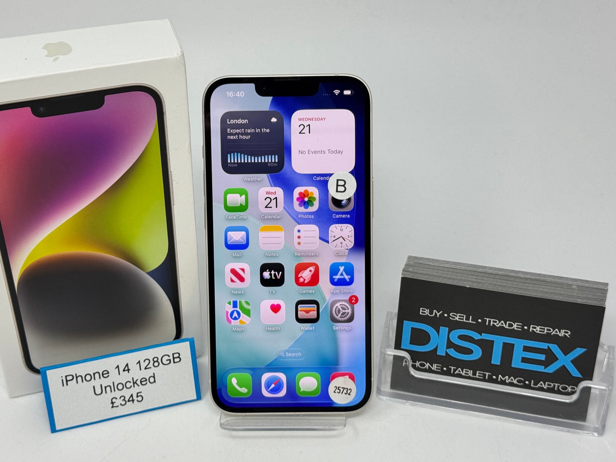 Apple iPhone 14 128GB Unlocked Starlight (B) M25732