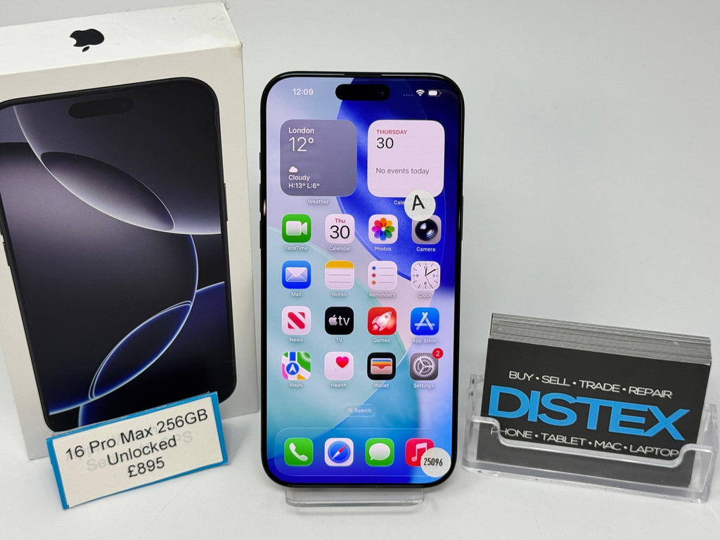 Apple iPhone 16 Pro Max 256GB Unlocked Black Titanium (A) M25096
