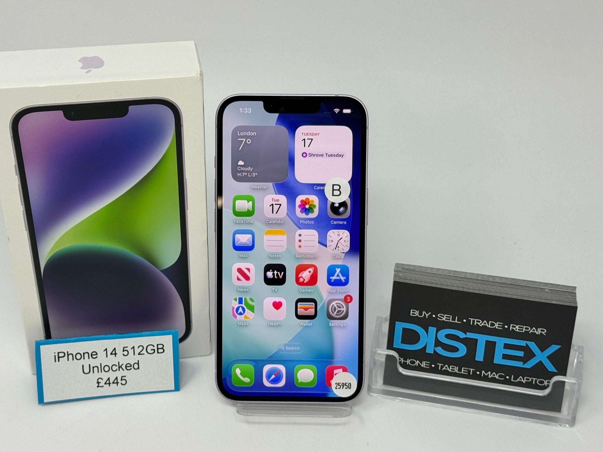 Apple iPhone 14 512GB Unlocked Purple (B) M25950