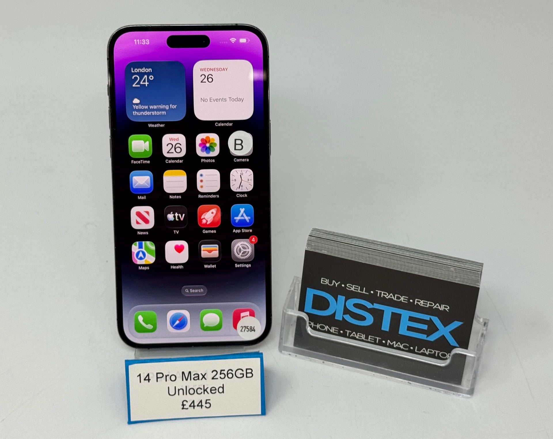 Apple iPhone 14 Pro Max 256GB Unlocked Deep Purple (B) M27584
