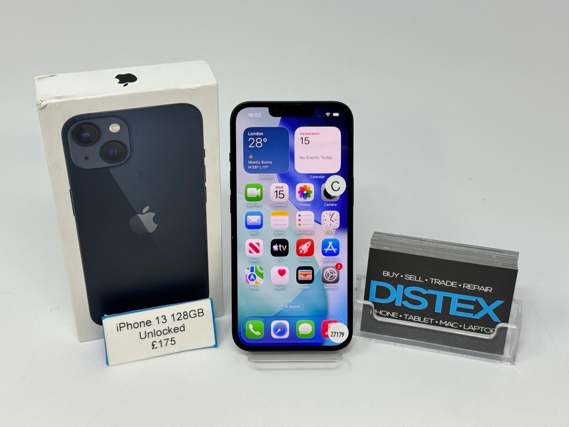 Apple iPhone 13 128GB Unlocked Midnight (C) M27179