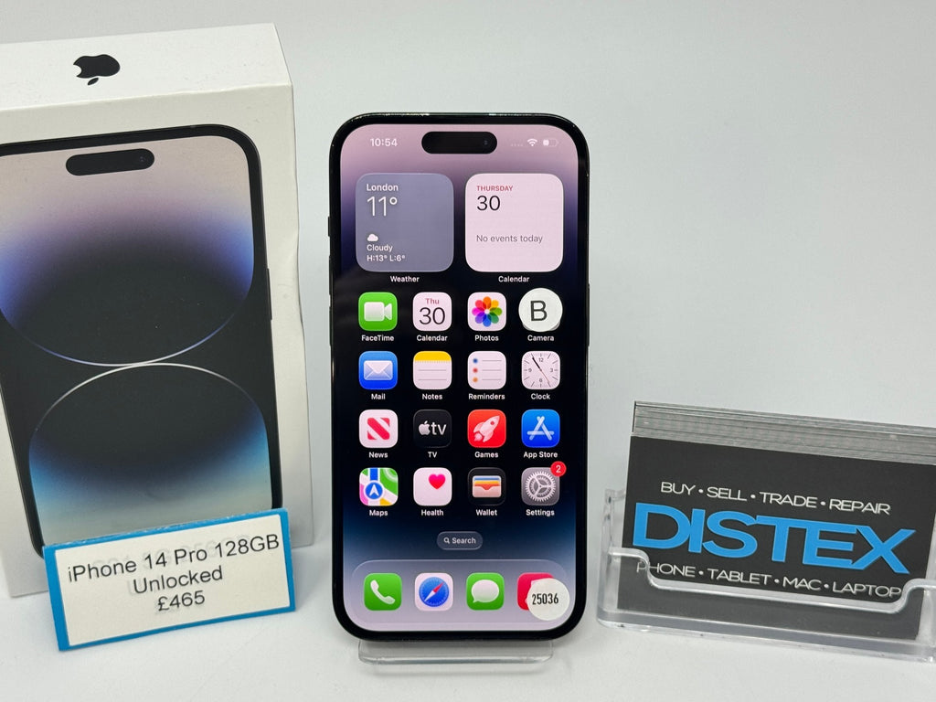 Apple iPhone 14 Pro 128GB Unlocked Space Black (B) M25036