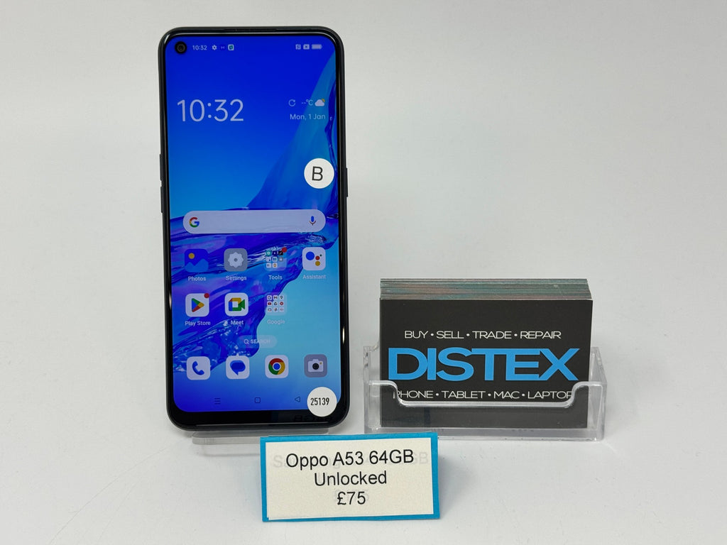 Oppo A53 64GB Unlocked Black (B) M25139