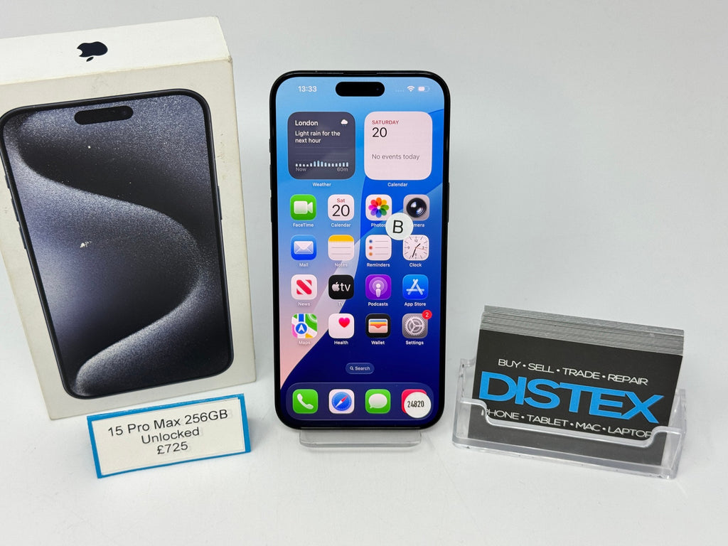 Apple iPhone 15 Pro Max 256GB Unlocked Blue Titanium (B) M24820