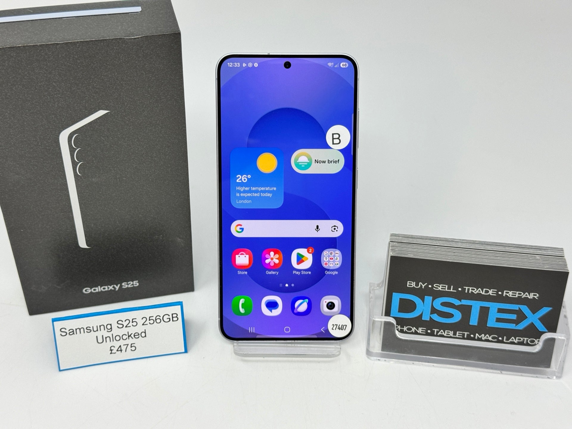 Samsung Galaxy S25 256GB Unlocked Marble Grey (B) M27407