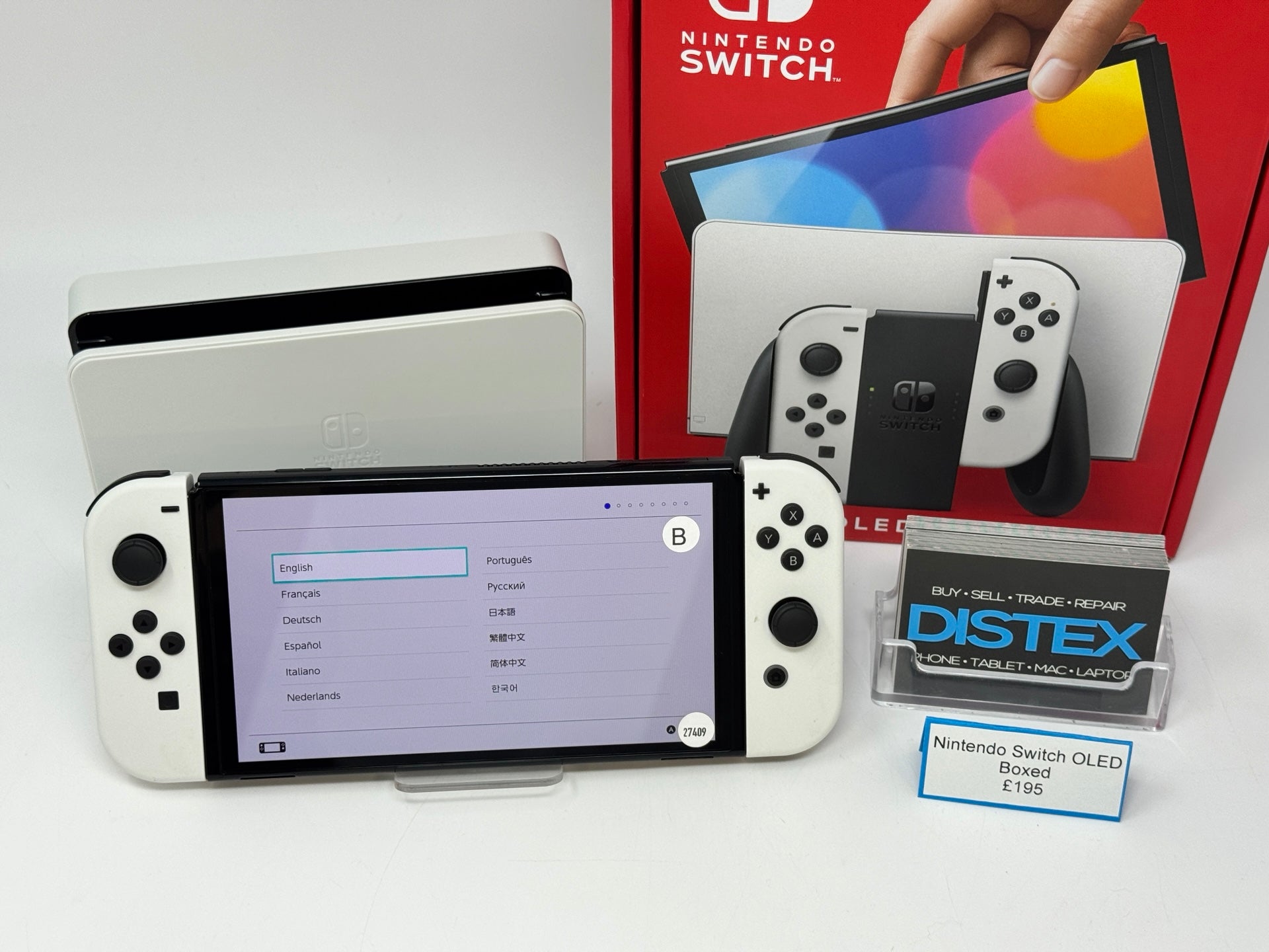 Nintendo Switch OLED White Boxed with Accessories (B) M27409