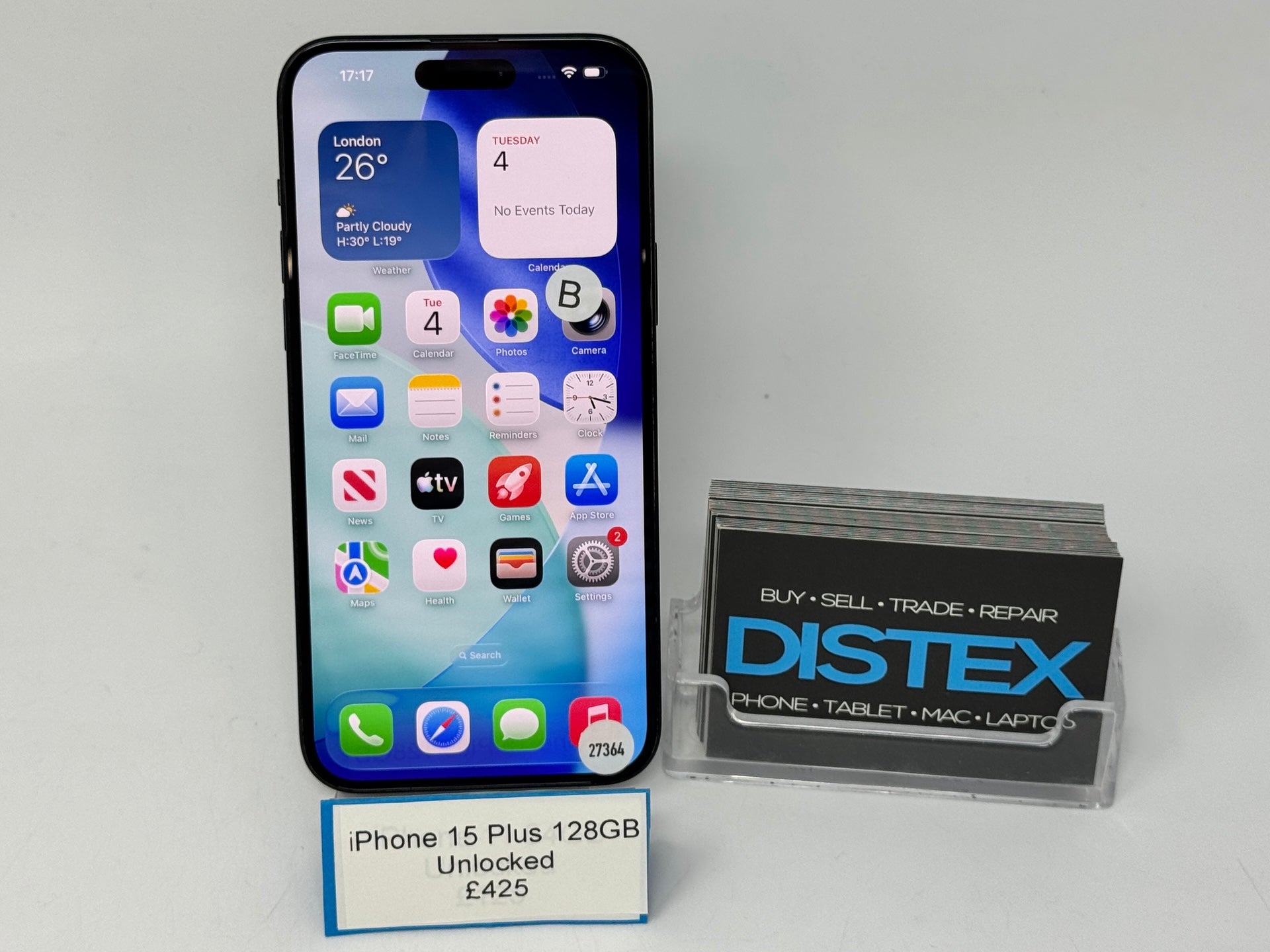 Apple iPhone 15 Plus 128GB Unlocked Black (B) M27364