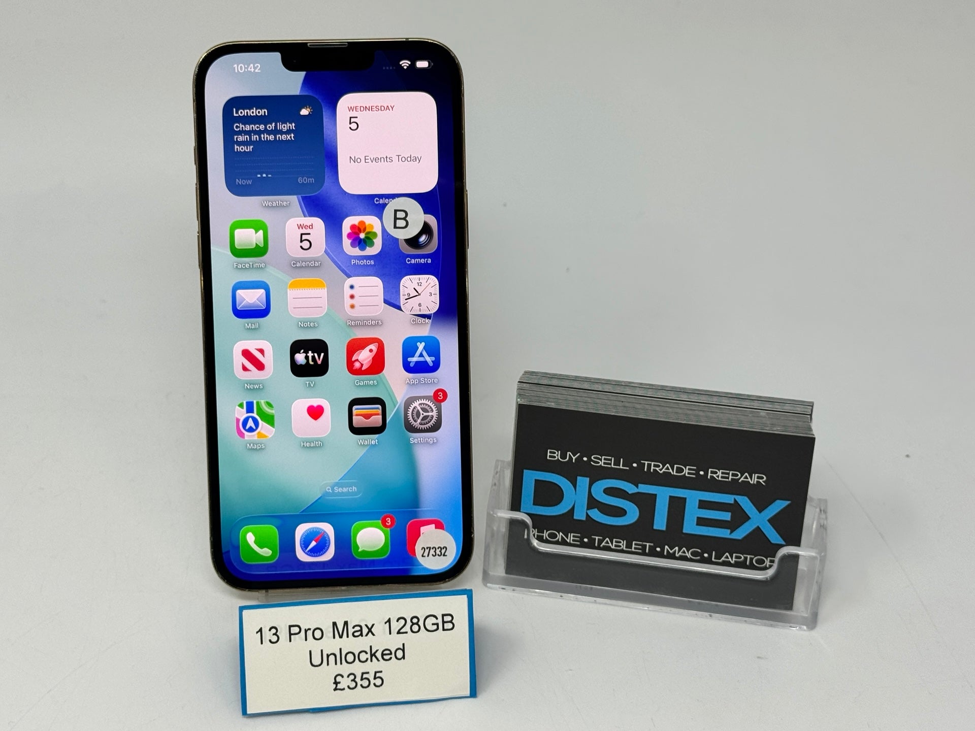 Apple iPhone 13 Pro Max 128GB Unlocked Gold (B) M27332