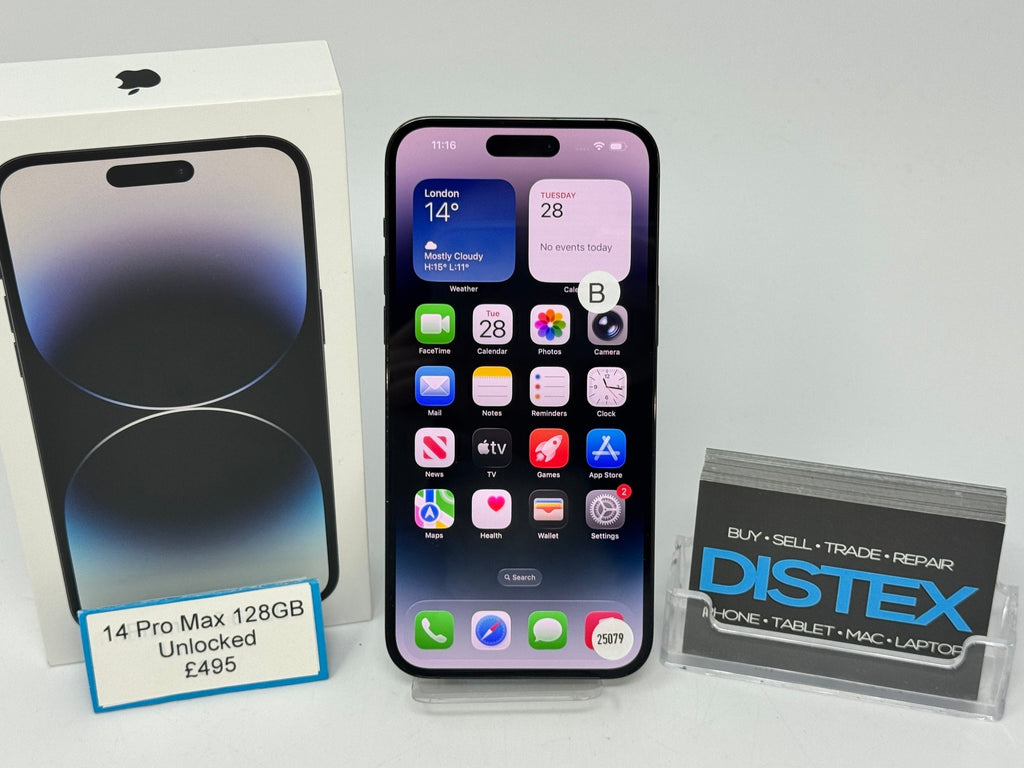 Apple iPhone 14 Pro Max 128GB Unlocked Space Black (B) M25079