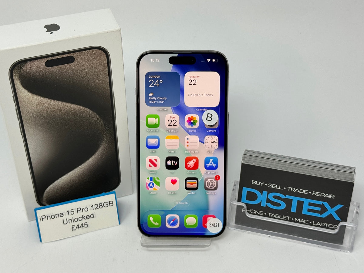 Apple iPhone 15 Pro 128GB Unlocked Natural Titanium (B) M27821
