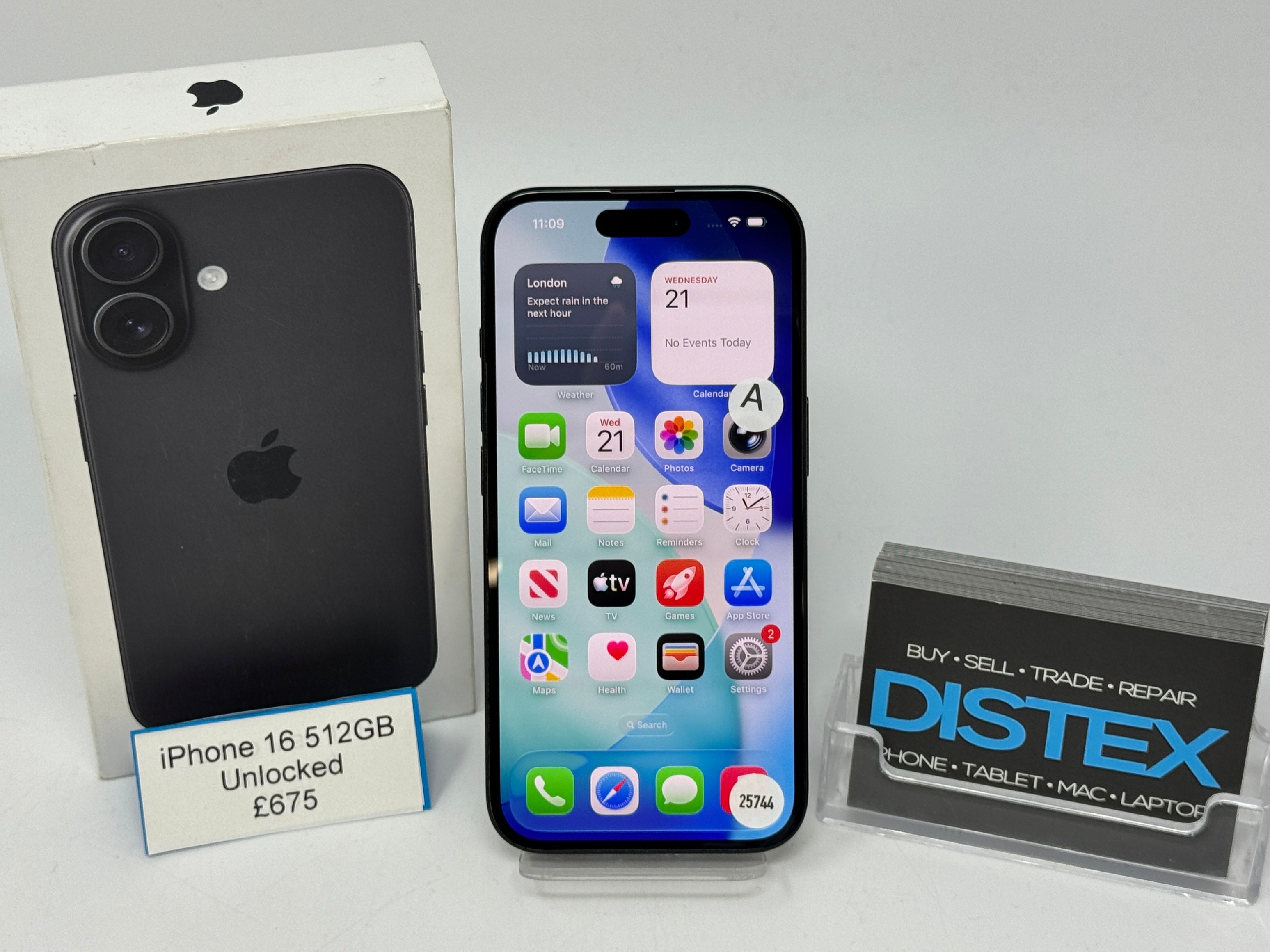 Apple iPhone 16 512GB Unlocked Black (A) M25744