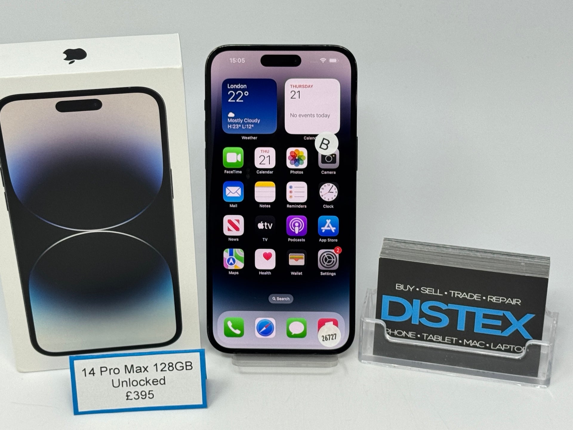 Apple iPhone 14 Pro Max 128GB Unlocked Space Black (B) M26727
