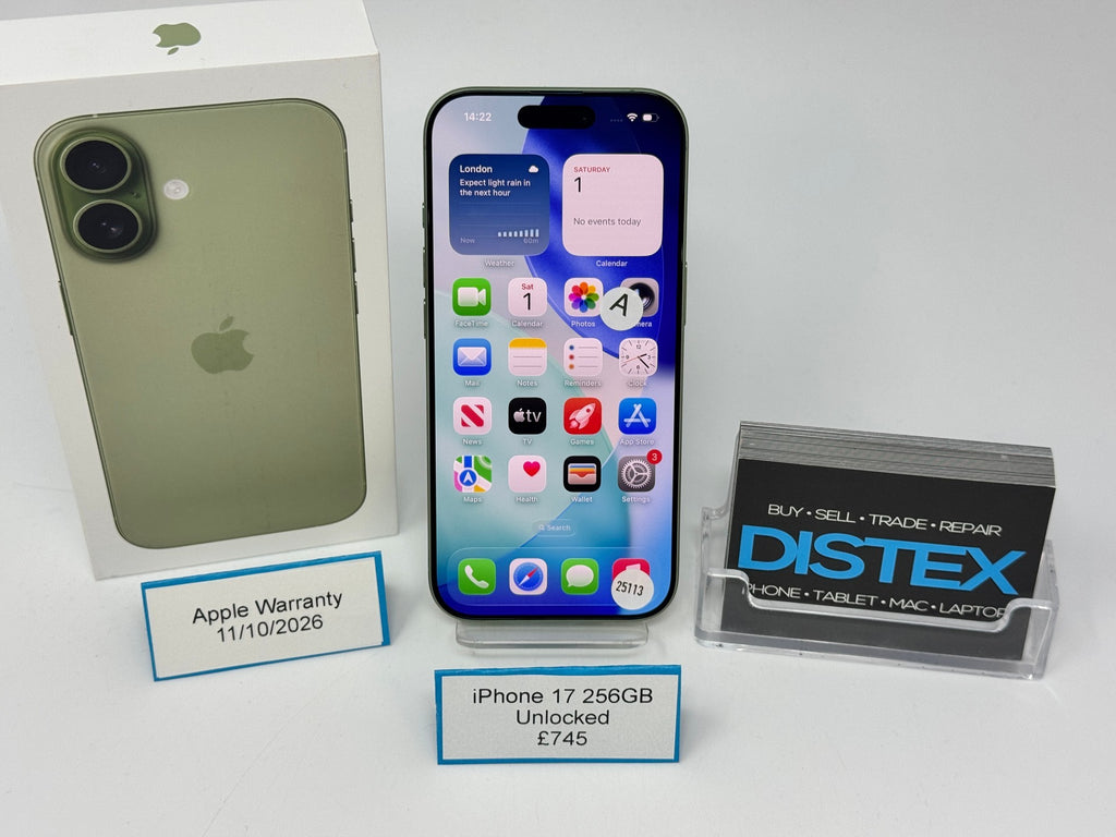 Apple iPhone 17 256GB Unlocked Sage (A) Apple Warranty 11/10/2026 M25113