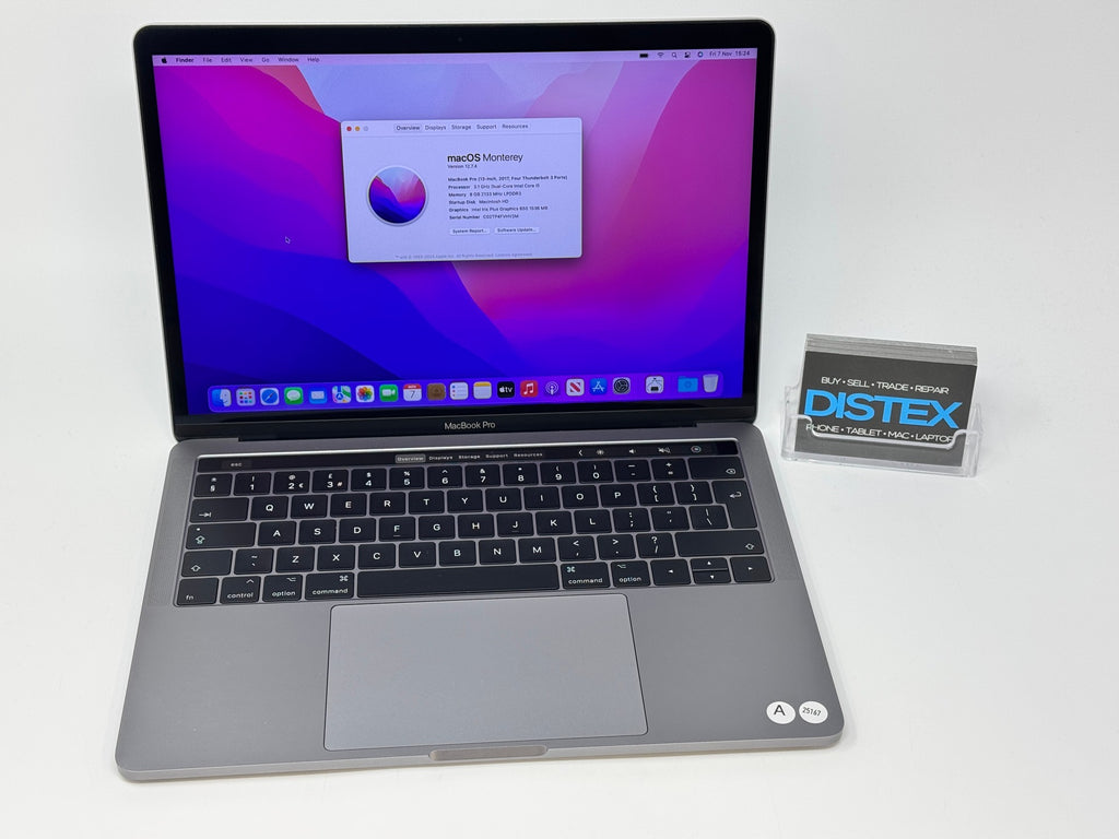 Apple MacBook Pro 2017 intel Core i5 13" 8GB RAM 512GB SSD Touch Bar Space Grey (A) M25167