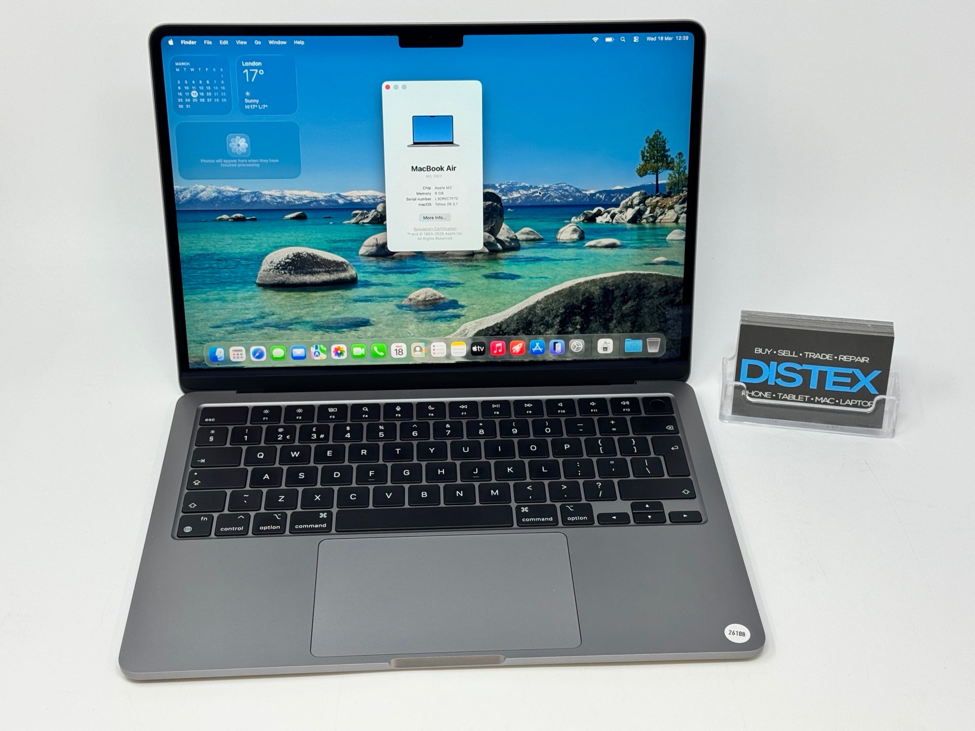 Apple MacBook Air 2022 13" 8GB 256GB SSD Apple M2 (A) M26188