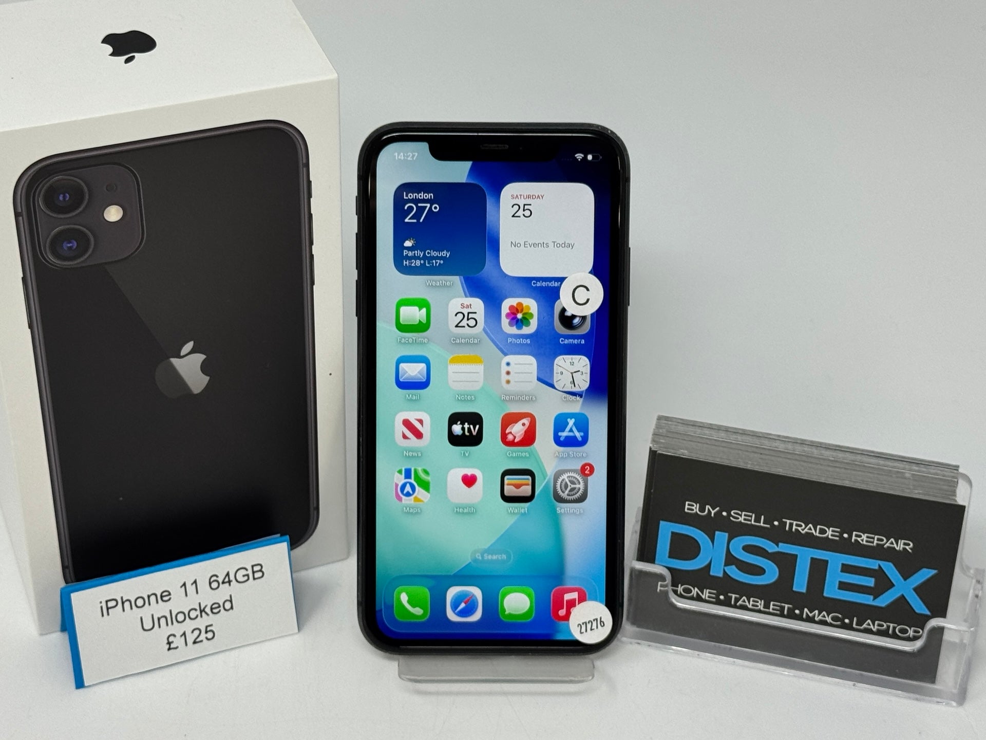 Apple iPhone 11 64GB Unlocked Black (C) M27276