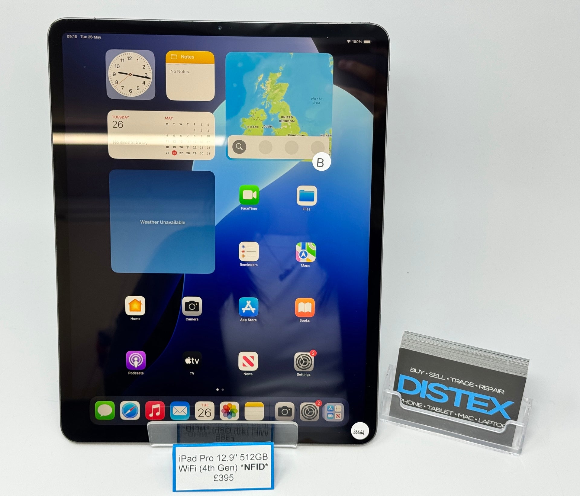 Apple iPad Pro 12.9" 4th Gen *No Face ID* 512GB WiFi Space Grey (B) M26464