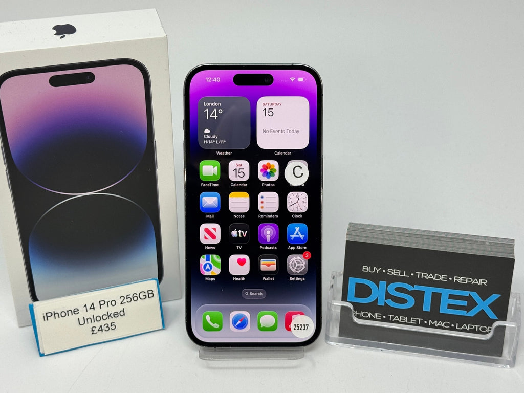 Apple iPhone 14 Pro 256GB Unlocked Deep Purple (C) M25237