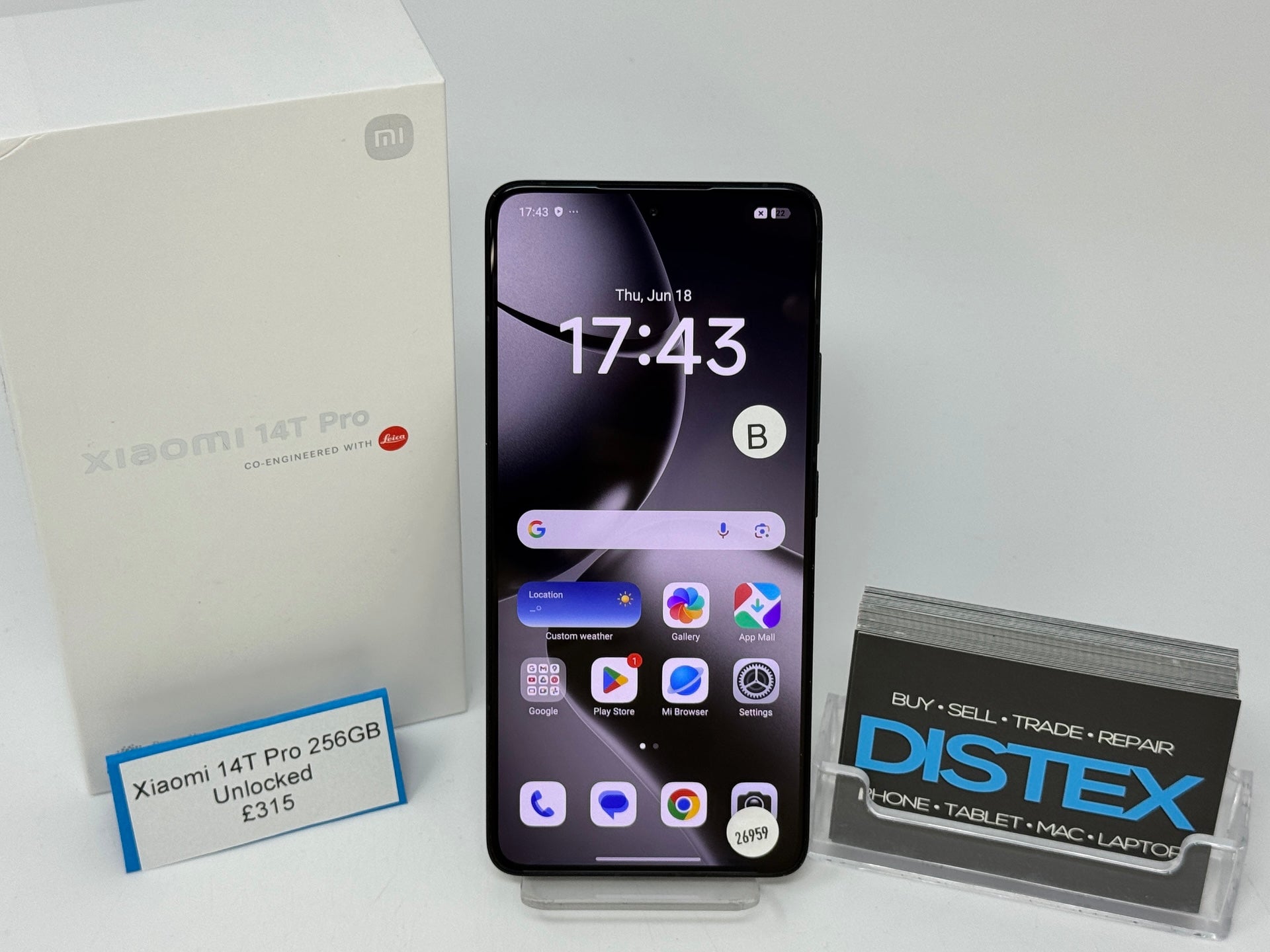 Xiaomi 14T Pro 256GB Unlocked Titan Black (B) M26959