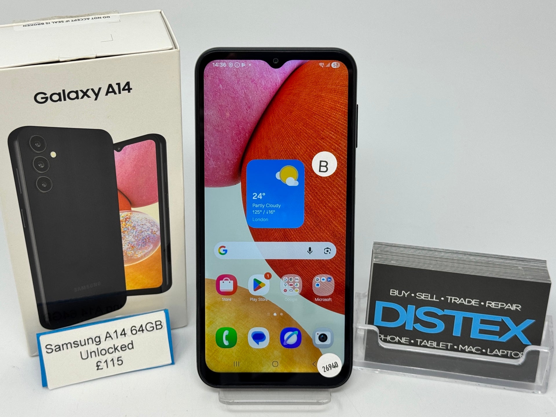 Samsung Galaxy A14 64GB Unlocked Black (B) M26940