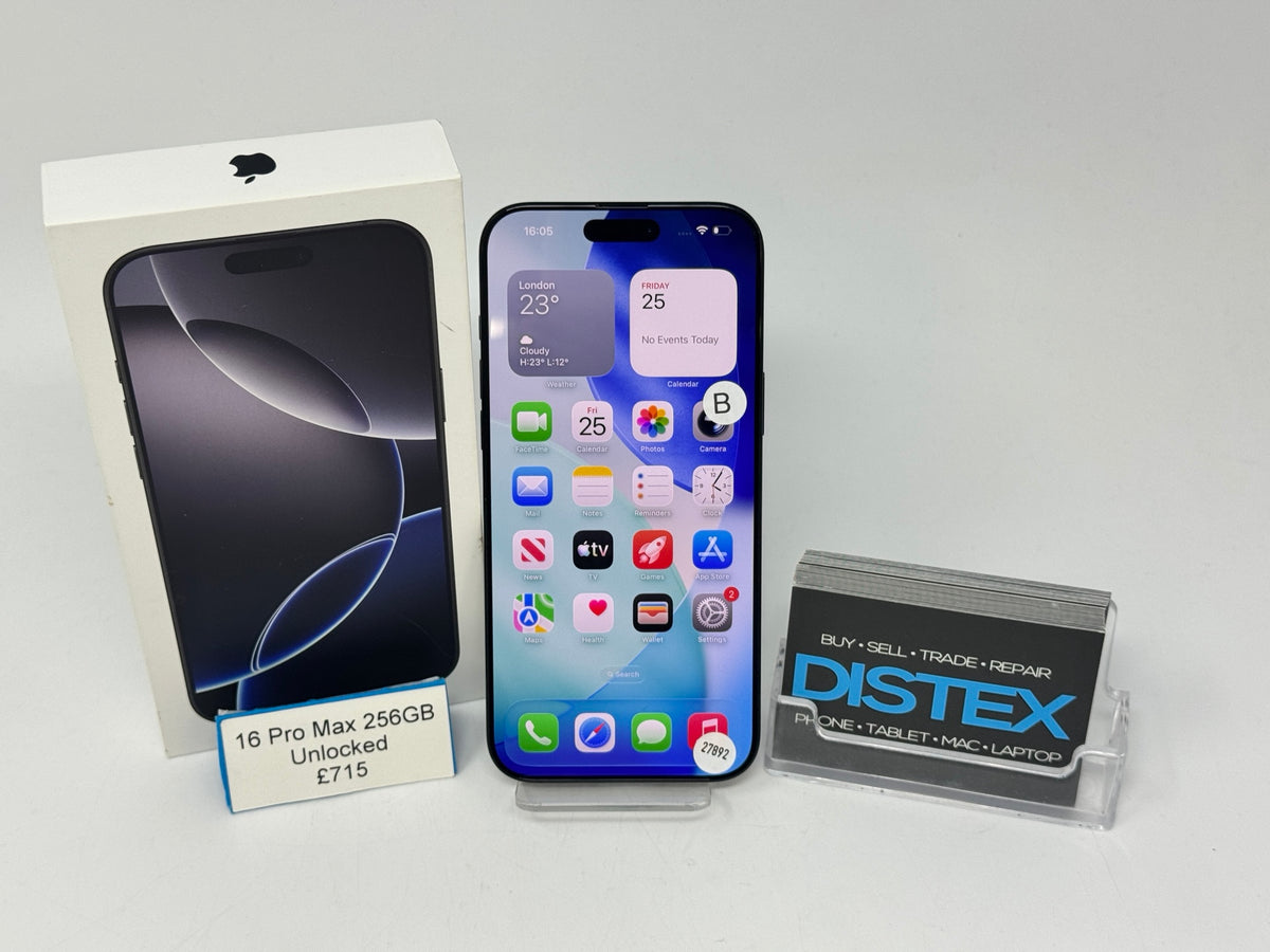 Apple iPhone 16 Pro Max 256GB Unlocked Black Titanium (B) M27892