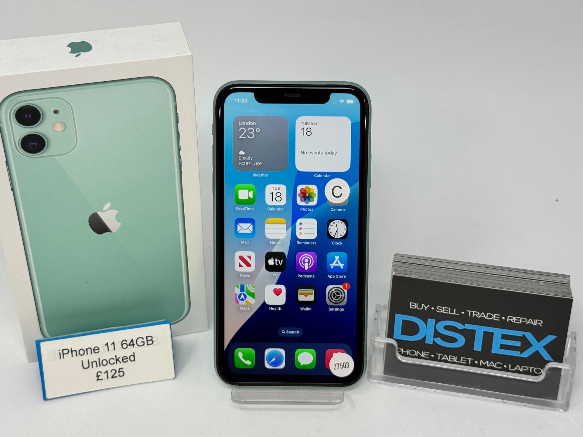 Apple iPhone 11 64GB Unlocked Green (C) M27503